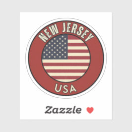 Adesivo Amo Nova Jersey - Lindo Souvenir do Estado de NJ