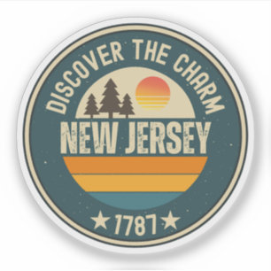 Adesivo Amo Nova Jersey - Lindo Souvenir do Estado de NJ