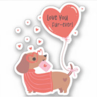 Amo-Te Coração Vermelho De Cão De Dachshund Cute-E