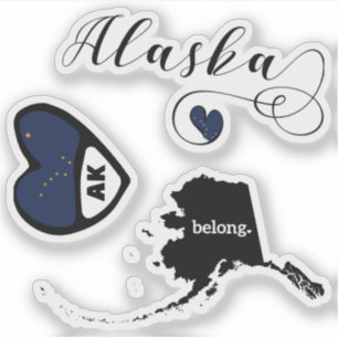 Adesivo Amor, Alasca, 3 Designs diferentes, Corta Mortal