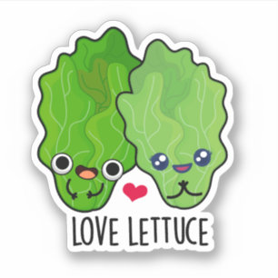 Adesivo Amor Alface Funny Veggie Pun