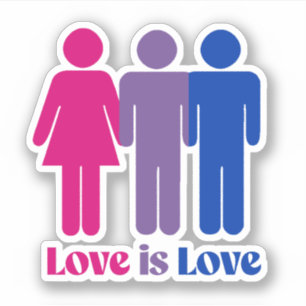 Adesivo Amor Bissexual é Amor Masculino