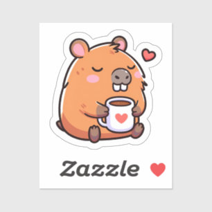 Adesivo Amor de café Capybara