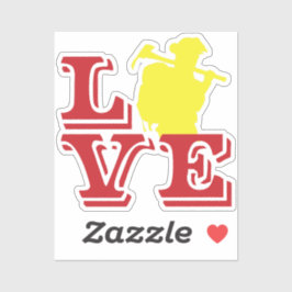 Adesivo AMOR DE INCÊNDIO com bombeiro selvagem [FL13]