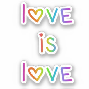 Adesivo Amor é Palavras Arco-Íris