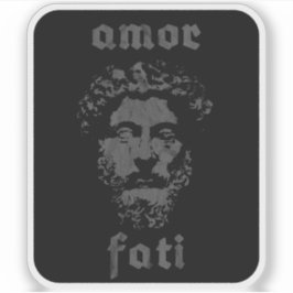 Adesivo Amor Fati - Marcus Aurelius (cinza de colheita)