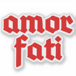 Adesivo Amor Fati (vermelho)