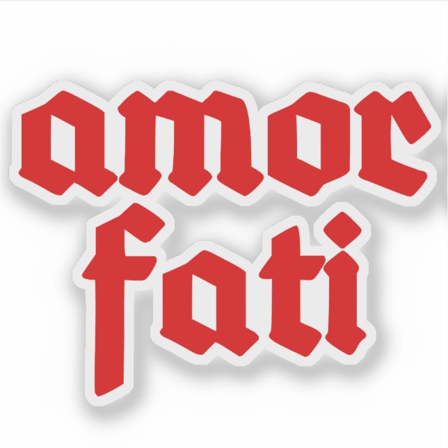 Adesivo Amor Fati (vermelho) (Frente)