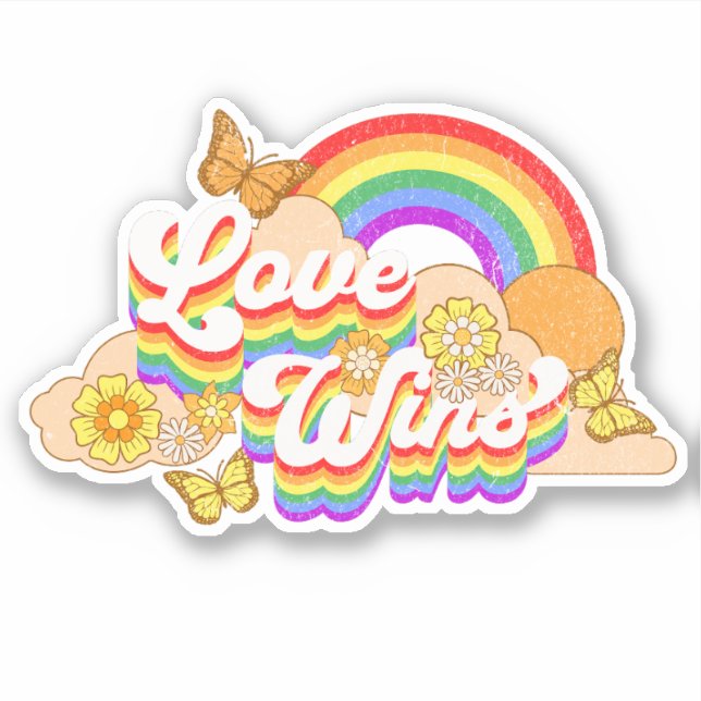 Adesivo Amor ganha design de texto (Frente)