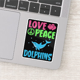 Adesivo Amor Golfinhos de Paz Golfinhos do Mar Cólito Love