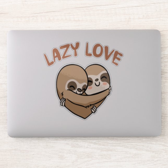 Adesivo Amor preguiçoso (Computador)