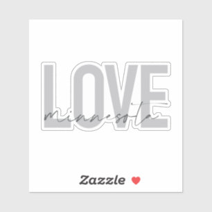Adesivo Amor simples, moderno, urbano, legal design Minnes