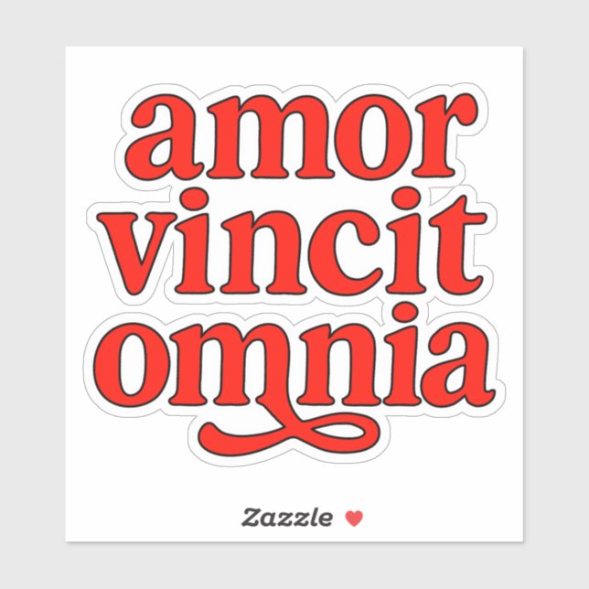 Adesivo Amor vincit omnia (Folha)