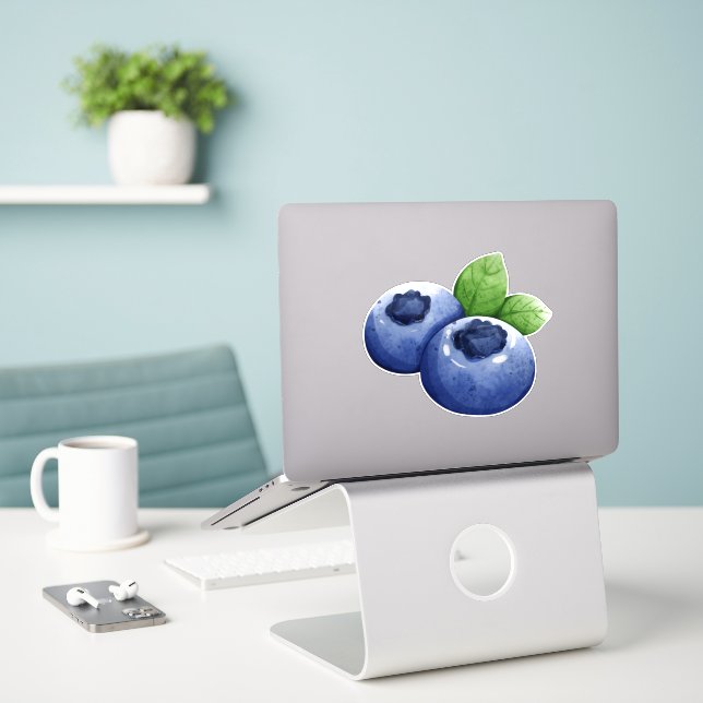 Adesivo Amorango de Aquarela (Laptop na mesa)