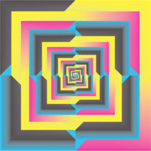 Adesivo amostras de gradiente preto amarelo ciano e magent