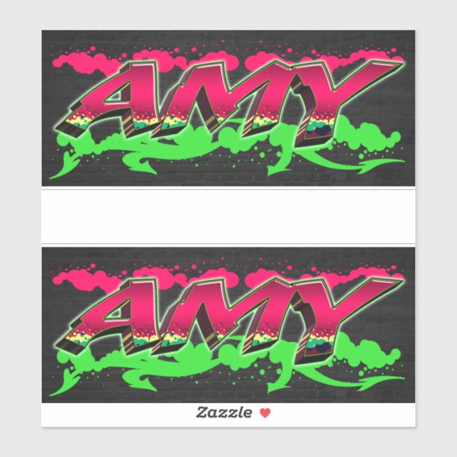 Adesivo Amy Vorname Name Graffiti Aufkleber Sticker (Folha)