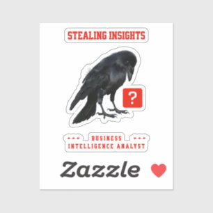 Adesivo Analista de Inteligência de Negócios Crow