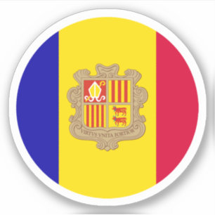 Adesivo Analítico da Bandeira de Andorra