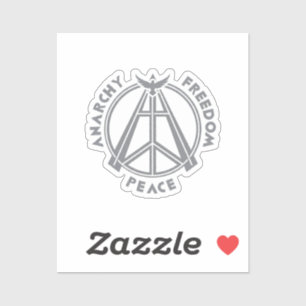 Adesivo Anarquia, Liberdade e Paz: Símbolo da Anarquia Mod