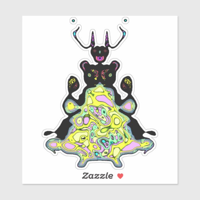 Adesivo Anatomia secreta de um hamster espacial v1 (Folha)