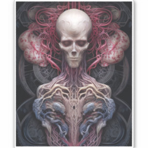 Adesivo Anatomia Surreal Horror Arte Sci-Fi