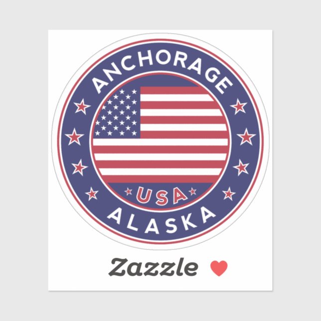 Adesivo Anchorage, Alaska sticker (Folha)