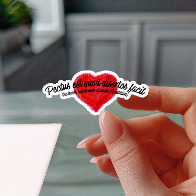Adesivo Ancient Latin Inspirational Quote Artistic Heart (Criador carregado)