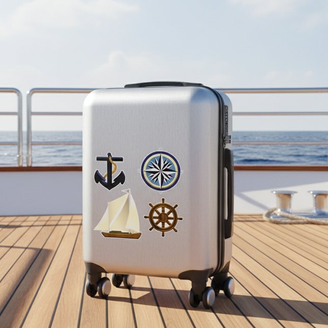 Adesivo Âncora, Rosa de Compass, Mão de Barco e Navio (Criador carregado)