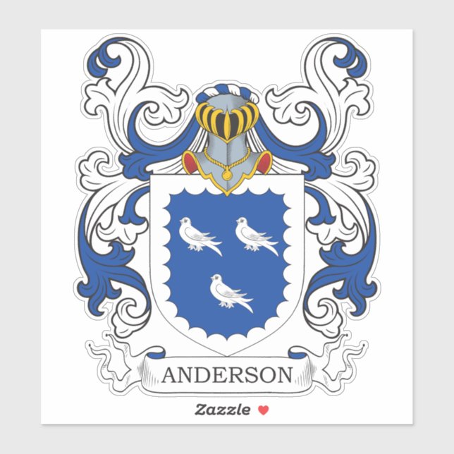 Adesivo Anderson Family Crest (Folha)
