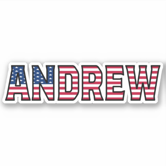 Adesivo Andrew Name Vorname USA Sticker Stickerset (Frente)