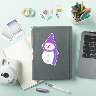 Adesivo Androgyne Pride Snowman Snowman Flag Green