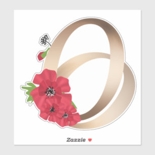 Adesivo Anéis de casamentos, anéis, ouro, amor, vintage,