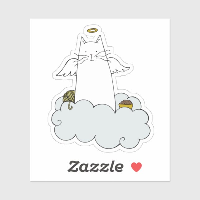 Adesivo Angel Cat Sticker (Folha)