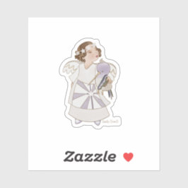 Adesivo Angel Girl e Hummingbird Sticker