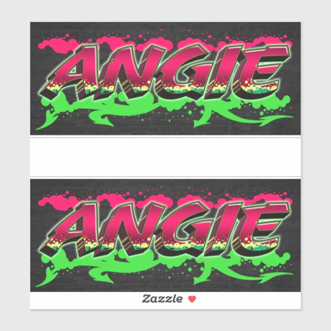 Adesivo Angie Vorname Name Graffiti Aufkleber Sticker (Folha)