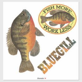 Adesivo Anglas de Pesca de Bream de Bluegill