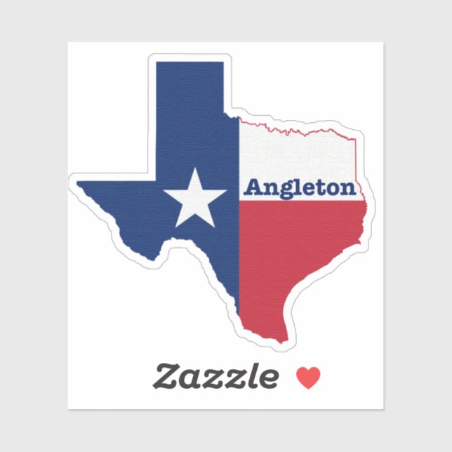 Adesivo Angleton Texas Flag (Folha)