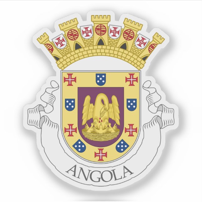 Adesivo Angola propôs casaco de armas (1932) (Frente)