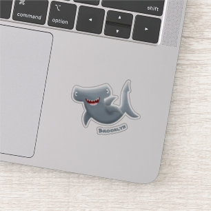 Adesivo Animação engraçada de tubarão Hammerhead