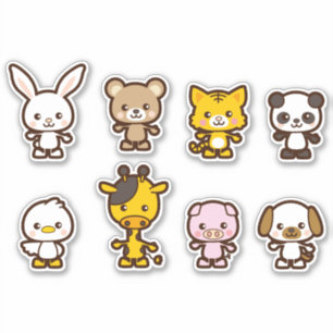 Adesivo animais bonitos vinil Sticker