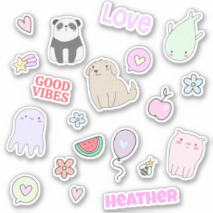 Adesivo Animais Cujos Filhos Personalizados Coloridos