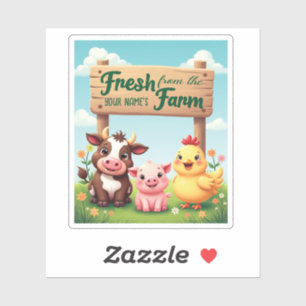 Adesivo Animais da exploração culinária, sob sinal de Faze