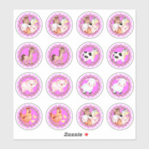 Animais de criação são pintados a tinta da rosa cl