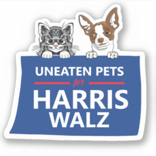 Adesivo Animais de estimação desesperados para Harris Walz
