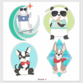 Adesivo Animais Hipsteres legal