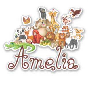 Adesivo Animais personalizados para crianças