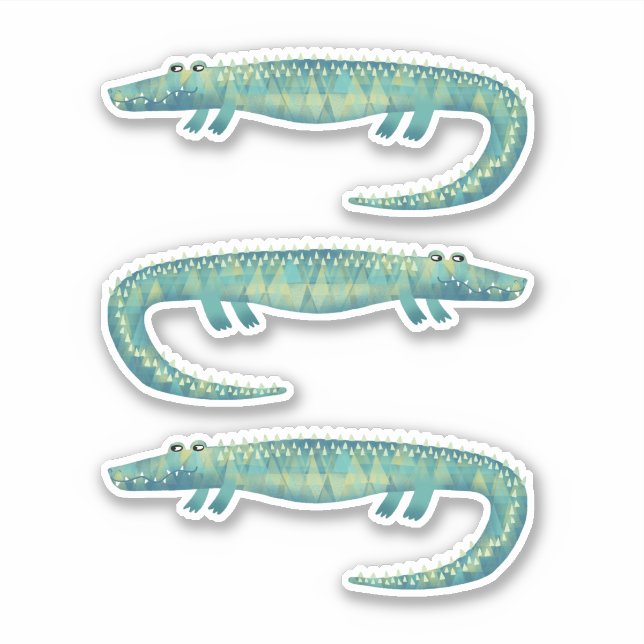 Adesivo Animais Selvagens de Alligador ou Crocodilo (Frente)