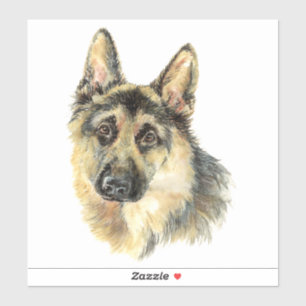 Adesivo Animal de companhia de German shepherd de aquarela