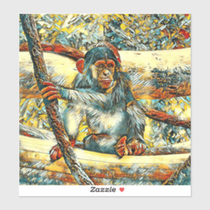 Adesivo AnimalArt_Chimpanzee_011