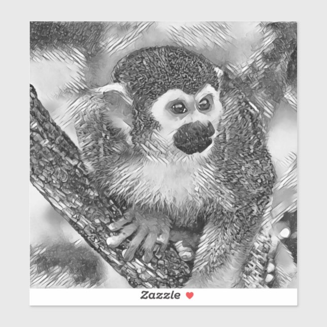 Adesivo AnimalArtBW_Mackey_002 (Folha)